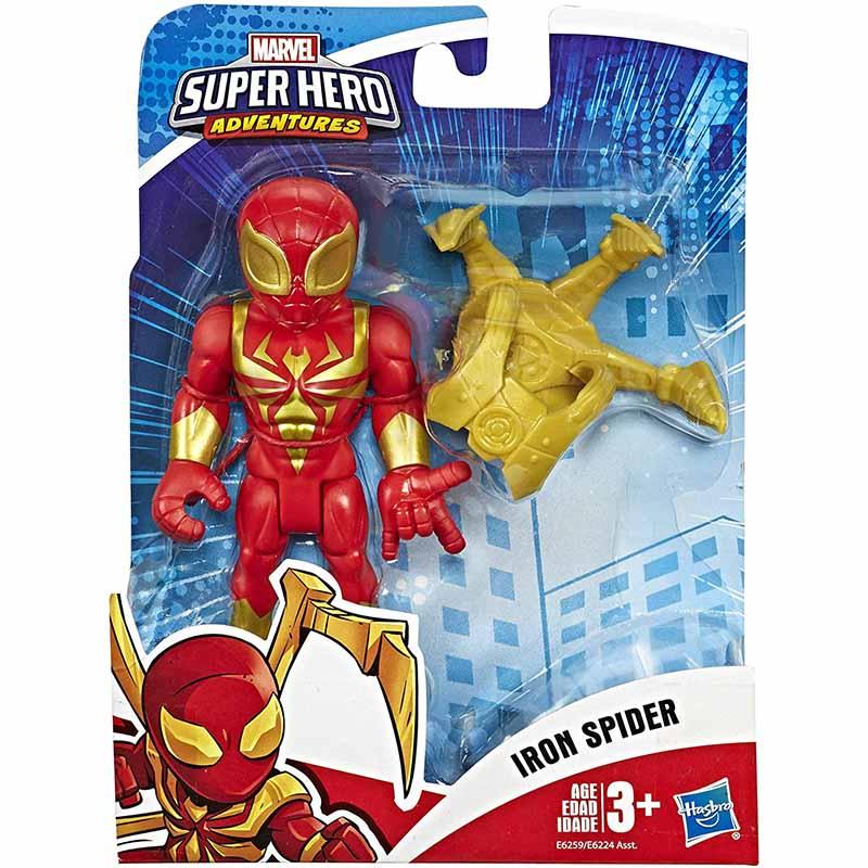 Playskool Heroes Marvel Super Hero Adventures Collectible 5-inch Iron Spider Action Figure with Spider-Arms Accessory, Toys for Kids Ages 3 and Up