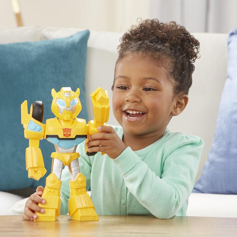 Playskool Heroes Transformers Rescue Bots Academy Mega Mighties Bumblebee Collectible 10-Inch Robot Action Figure