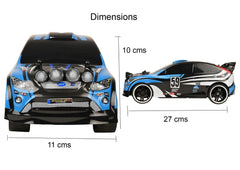 Playzu Rally Xtreme 1:16 Scale R/C Car - Blue for Ages 6+