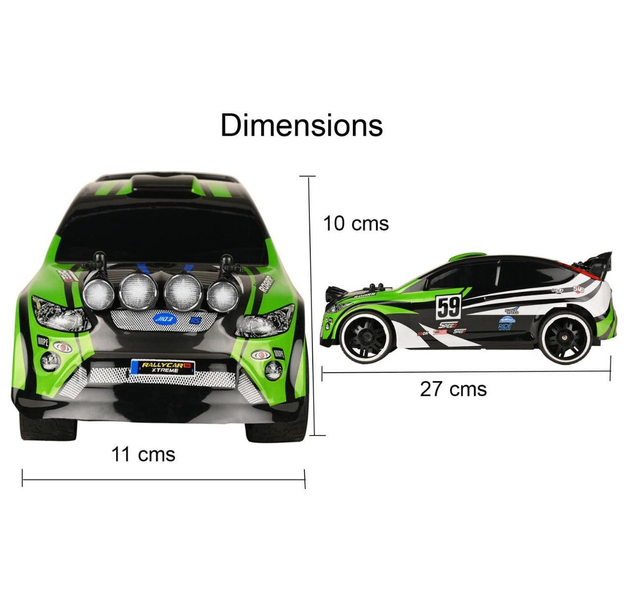 Playzu Rally Xtreme 1:16 Scale R/C Car - Green for Ages 6+