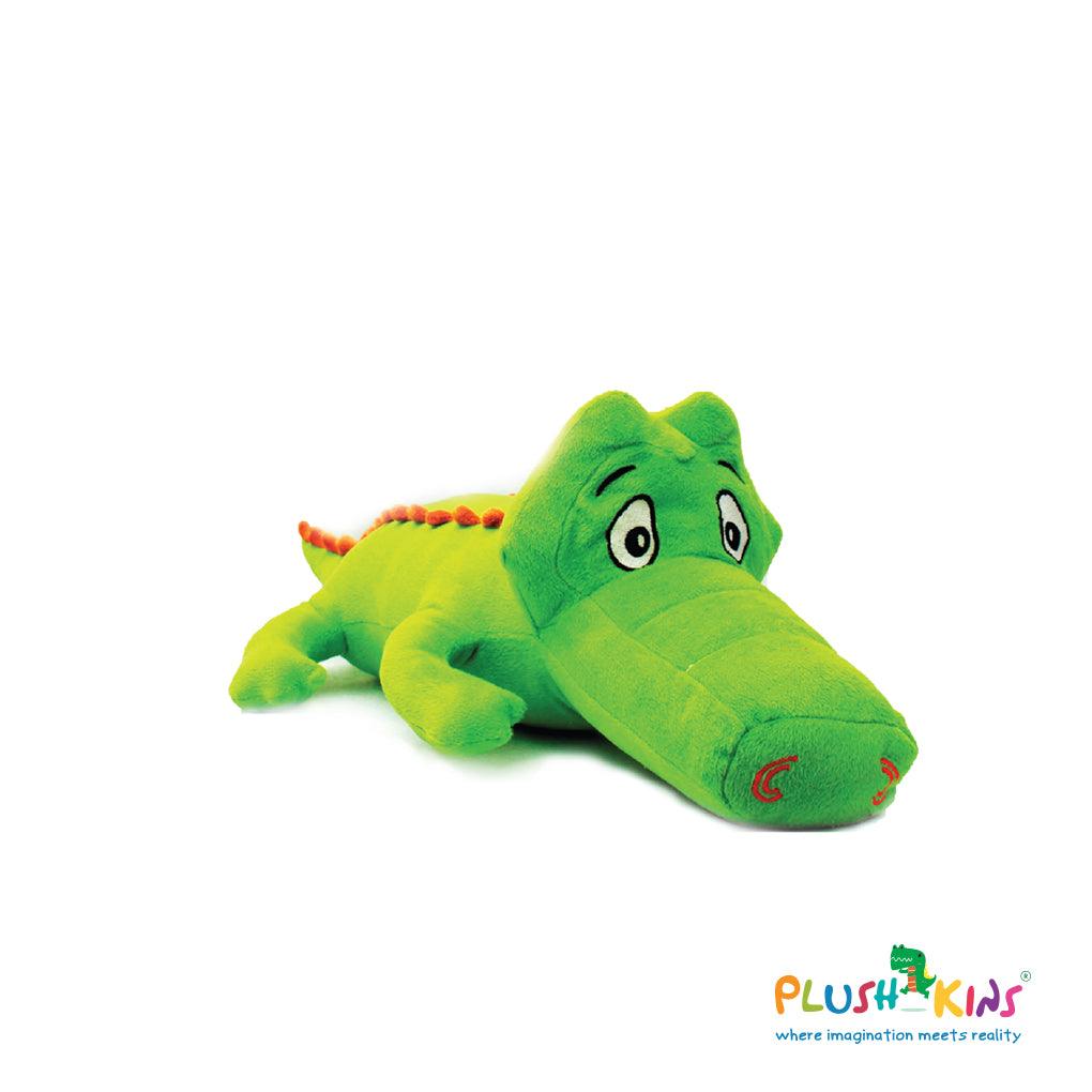 Plushkins Crocodile, Premium Green Soft Toy for Kids, Aged 1-10 years, Extra Soft Stuffed Toy with Plyfibre Stuffing