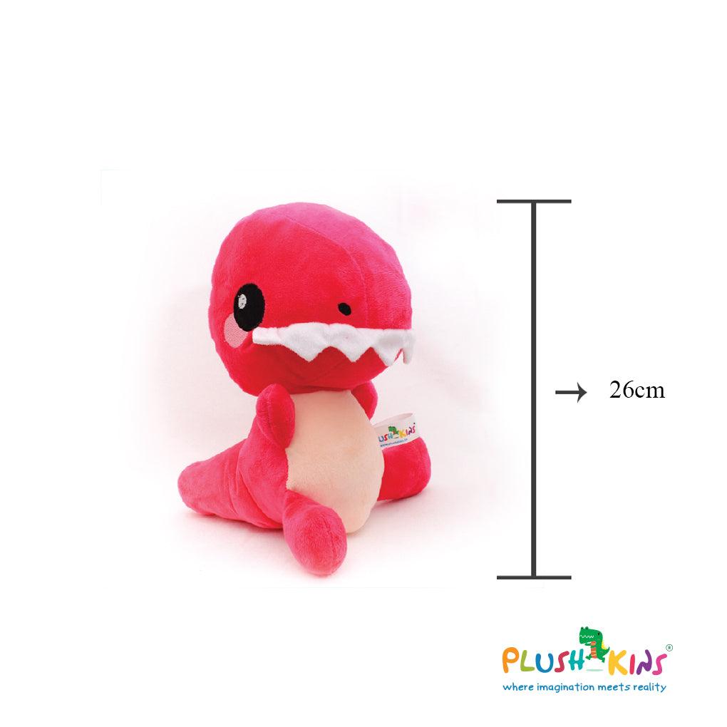 Plushkins Dino, Premium Pink Soft Toy for Kids, Aged 1-10 years, Extra Soft Stuffed Toy with Plyfibre Stuffing