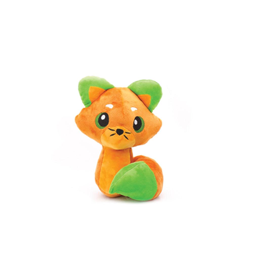 Plushkins Fox, Premium Orange & Green Soft Toy for Kids, Aged 1-10 years, Extra Soft Stuffed Toy with Plyfibre Stuffing