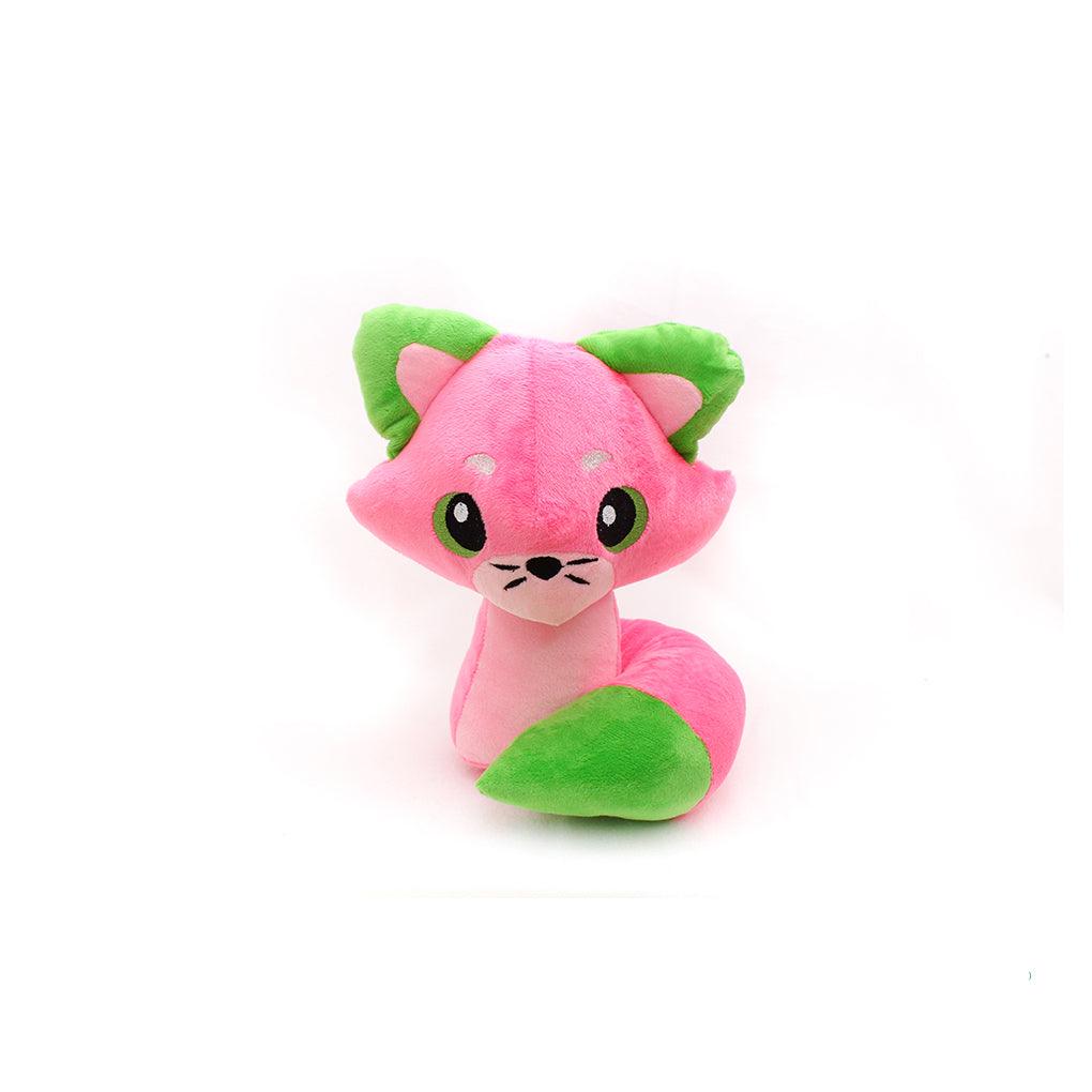 Plushkins Fox, Premium Pink & Green Soft Toy for Kids, Aged 1-10 years, Extra Soft Stuffed Toy with Plyfibre Stuffing