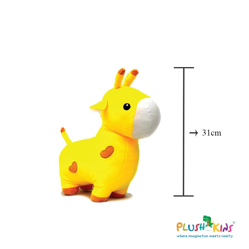 Plushkins Giraffe, Premium Yellow Soft Toy for Kids, Aged 1-10 years, Extra Soft Stuffed Toy with Plyfibre Stuffing