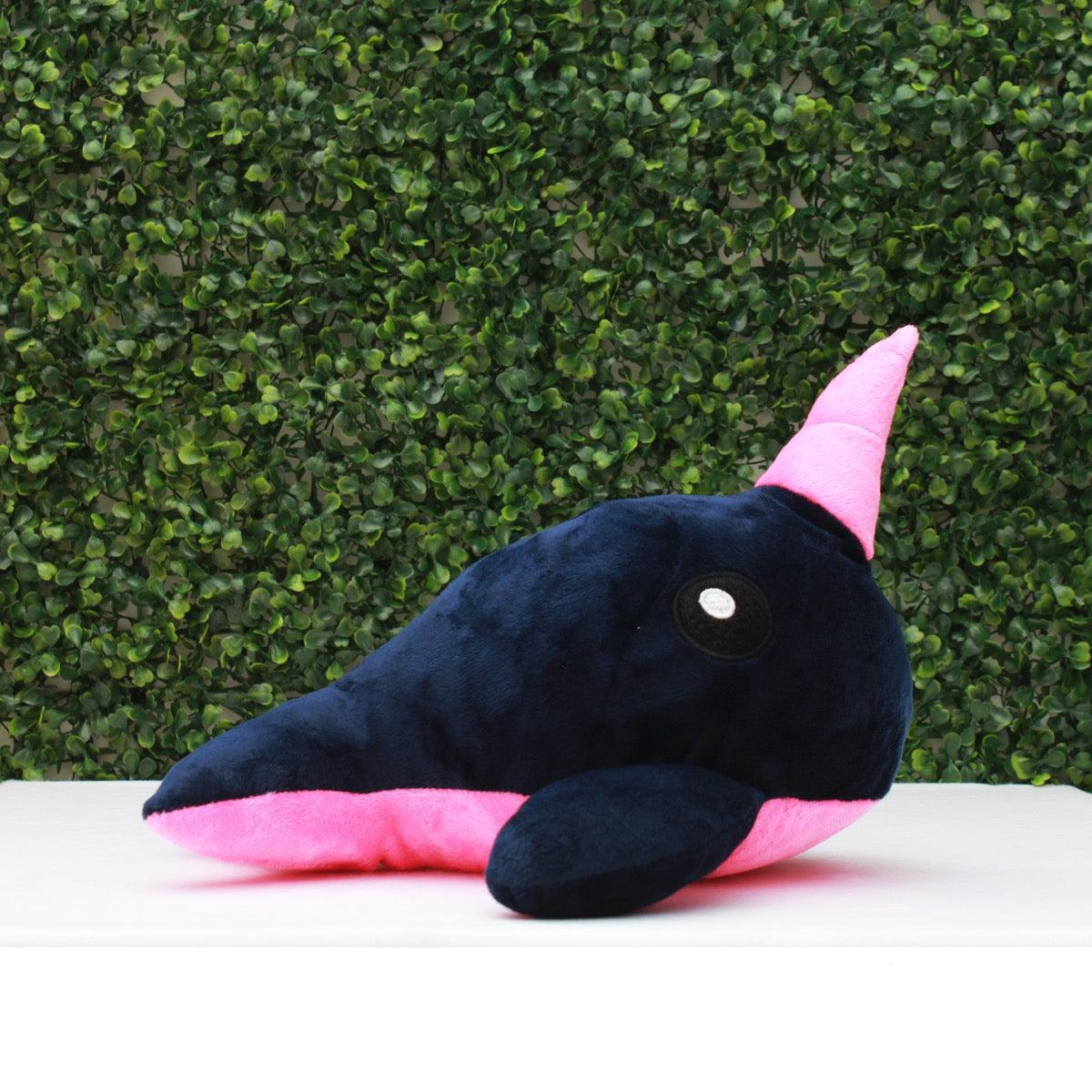 Plushkins Narwhal, Premium Blue & Pink Soft Toy for Kids, Aged 1-10 years, Extra Soft Stuffed Toy with Plyfibre Stuffing