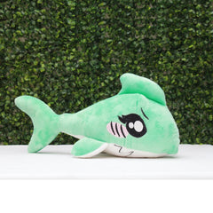 Plushkins Shark, Premium Green & White Soft Toy for Kids, Aged 1-10 years, Extra Soft Stuffed Toy with Plyfibre Stuffing