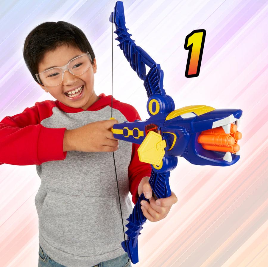 Power Rangers Beast Morphers Beast-X King Mega Bow Toy, Nerf Dart Firing Action, Inspired by Power Rangers TV Series, for Boys 8 and Up