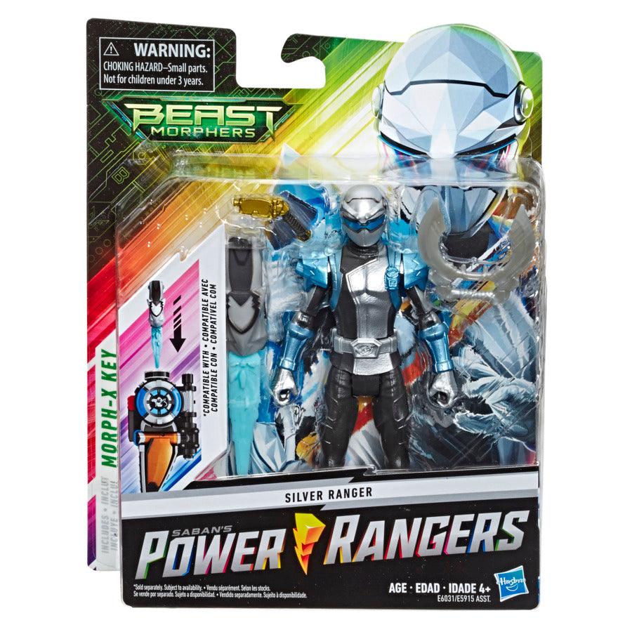 Power Rangers Beast Morphers Silver Ranger 6-inch Action Figure Toy inspired by the Power Rangers TV Show