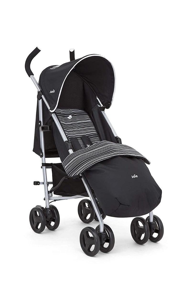 Joie Rapid Stroller Skewed Lines Caviar - Baby Stroller with Compact Umbrella Fold for Ages 0-3 Years