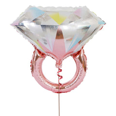 PartyCorp Rose Gold Diamond Ring Foil Balloon, 1 Piece
