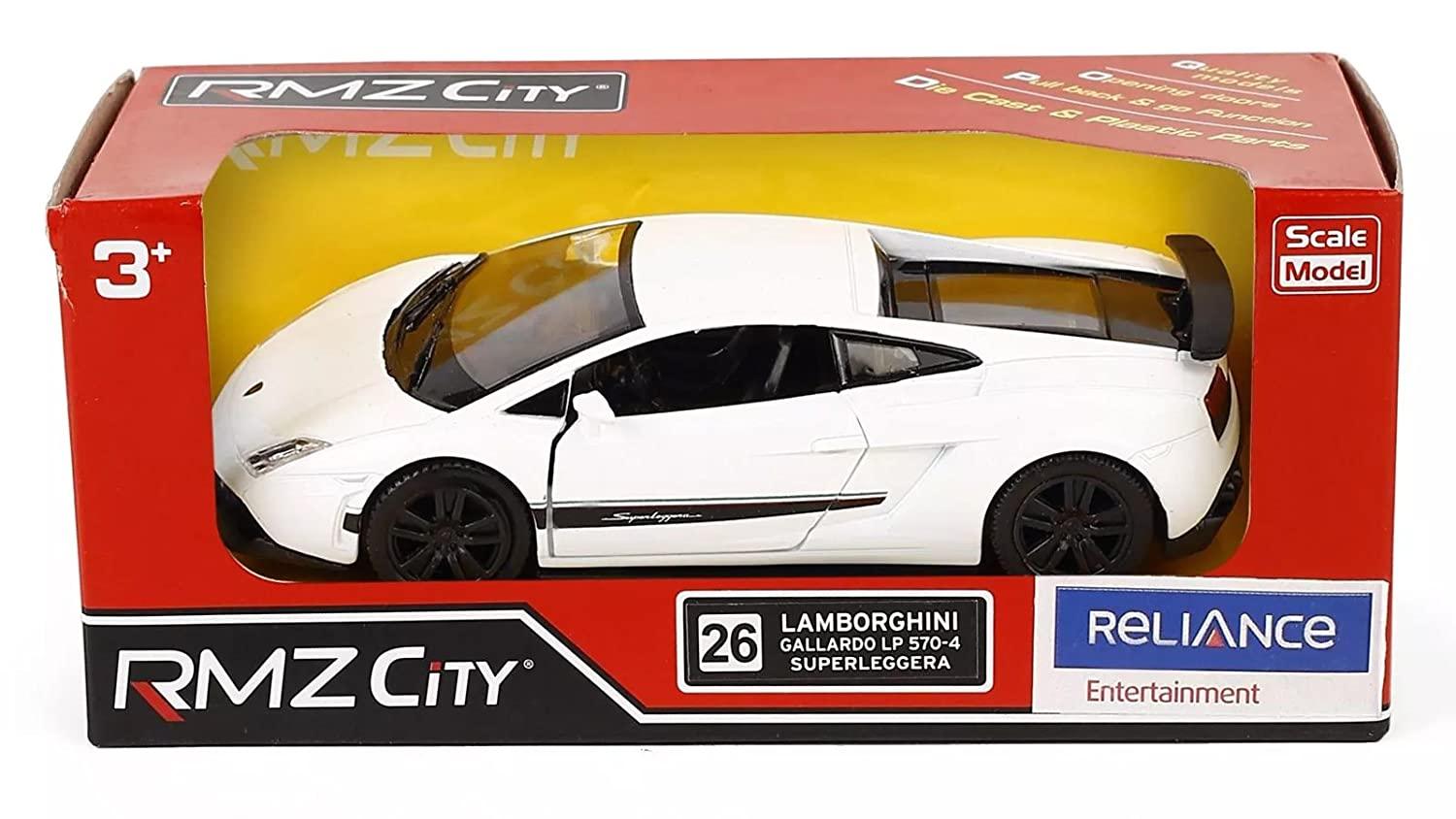 RMZ Die Cast Pull Back Lamborghini Gallardo, White