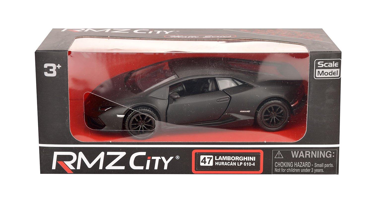 RMZ Die Cast Pull Back Lamborghini Hurac‚àö¬∞n LP610-4, Matte Black