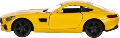 RMZ Die Cast Pull Back Mercedes Benz AMG GTS, Yellow