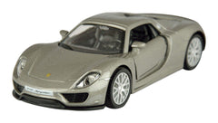 RMZ Die Cast Pull Back Porsche 918 Spyder, Grey