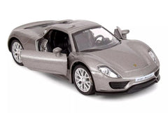 RMZ Die Cast Pull Back Porsche 918 Spyder, Grey