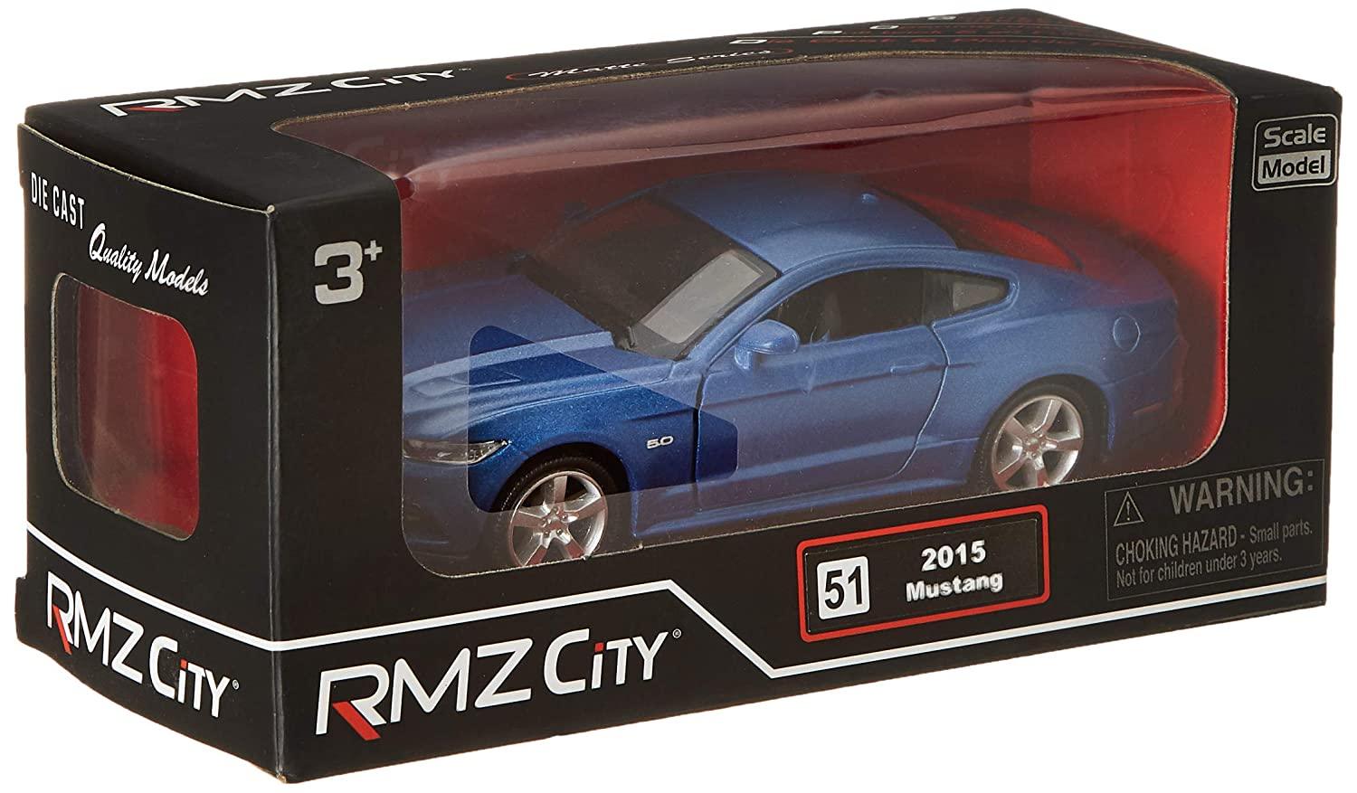 RMZ Diecast Ford Mustang 2015, Matte Blue (5 inch)