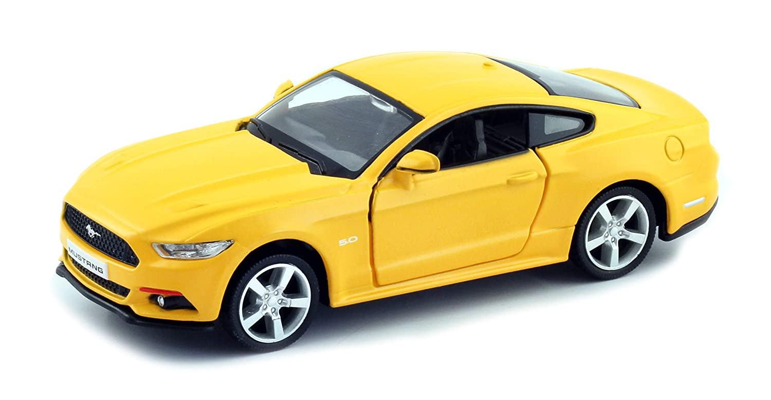 RMZ Diecast Ford Mustang 2015, Matte Yellow (5 inch)