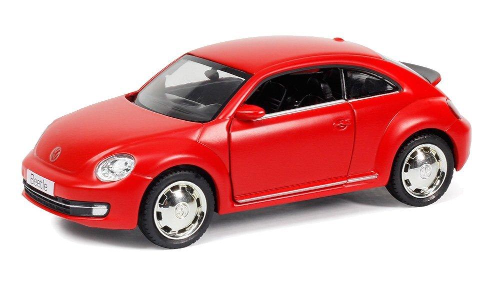 RMZ Diecast Volkswagen New Beetle 2012, Matte Red (5 inch)
