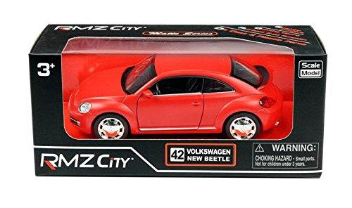 RMZ Diecast Volkswagen New Beetle 2012, Matte Red (5 inch)