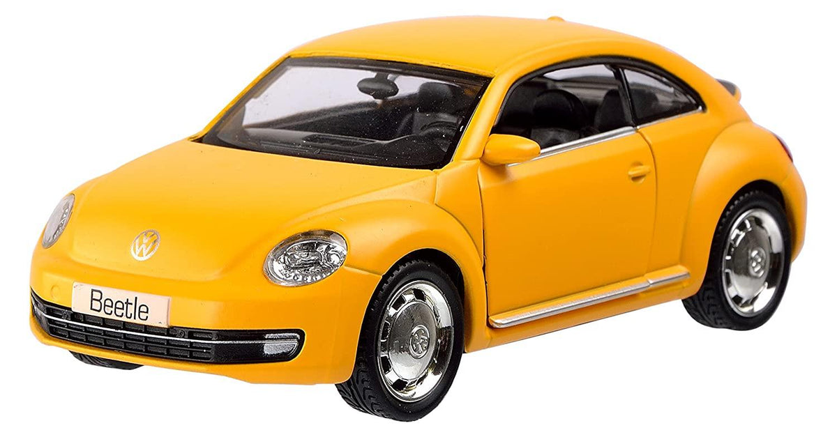 RMZ Diecast Volkswagen New Beetle 2012, Matte Yellow (5 inch)