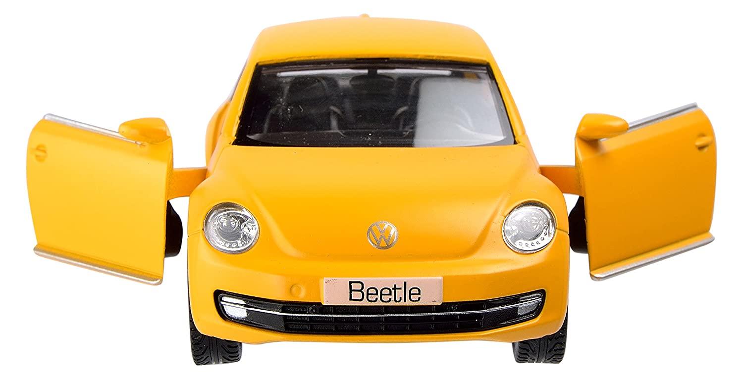 RMZ Diecast Volkswagen New Beetle 2012, Matte Yellow (5 inch)