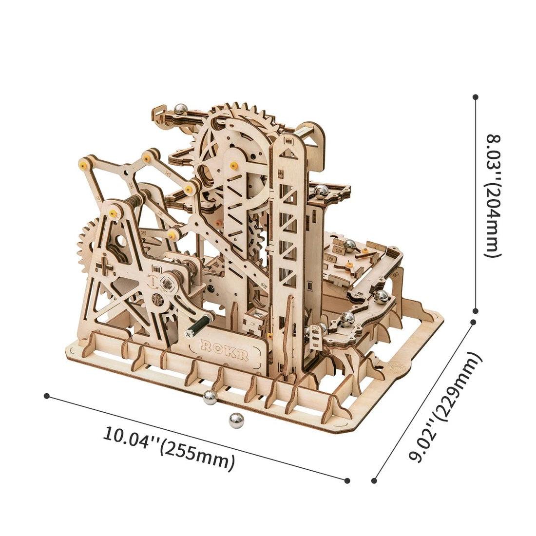 Robotime ROKR Marble Climber 3D Wooden Puzzle Roller Coaster Mechanical Model Self Craft