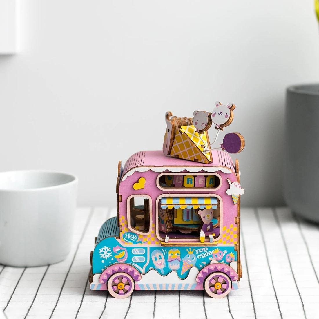 Robotime Music Box 3D Moving Flavor DIY Wooden Puzzle