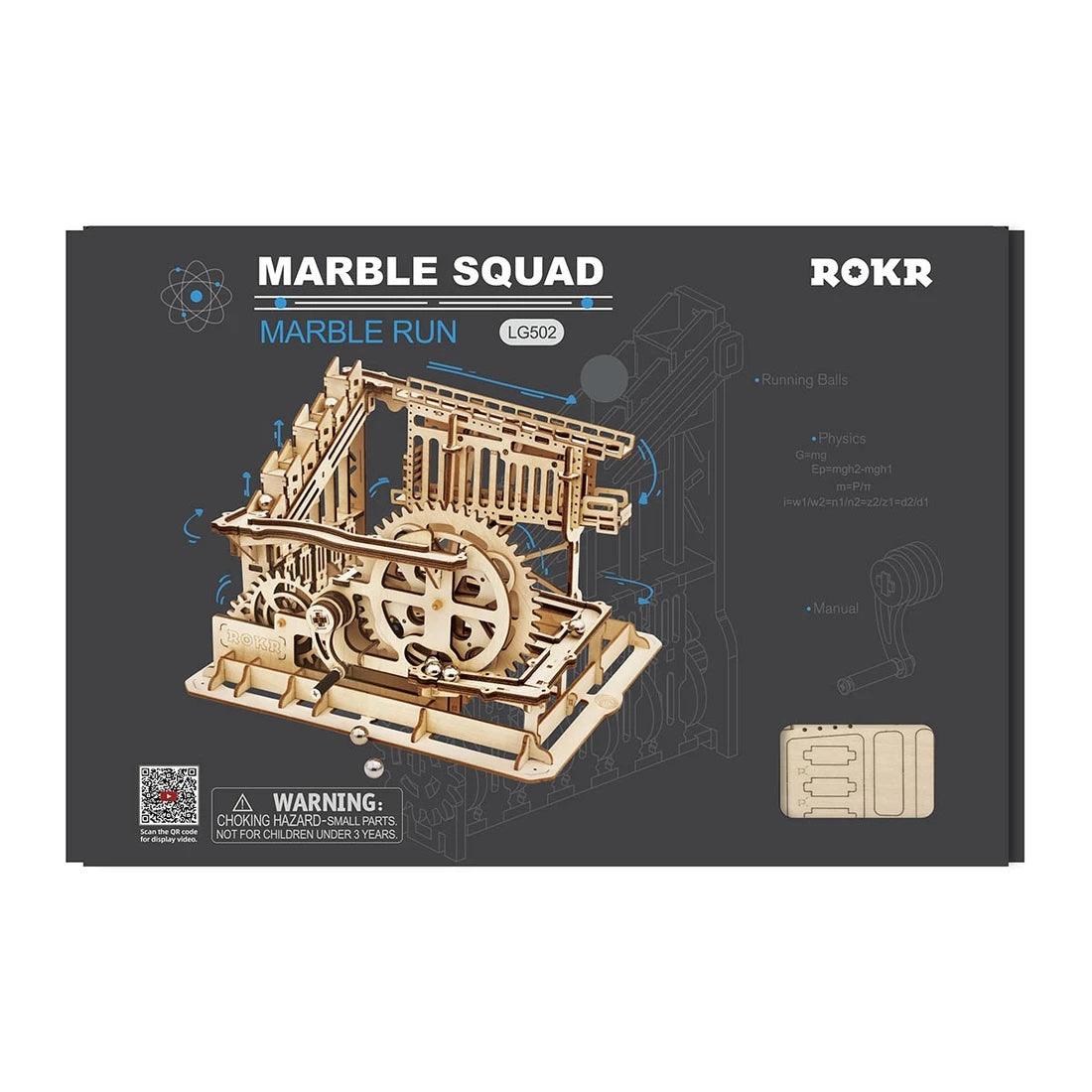thumbnail image 2 of ROKR Marble Run 3D Wooden Puzzle – Town Marble Climber Mechanical Building Kit 2 of 4