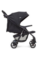 Joie Muze LX Coal - One Hand fold Stroller with Flat Reclining seat for Ages 0-3 Years