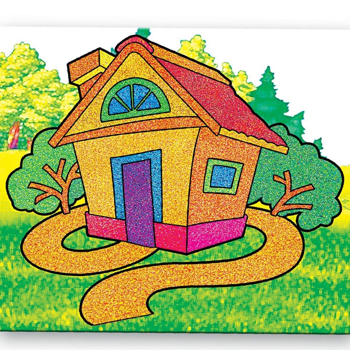 ToyKraft Sand Art Pictures Fantasy Houses, Activity Toy