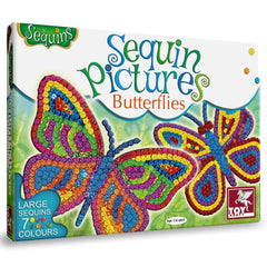 ToyKraft Sequin Craft Pictures - Butterflies, Art and Craft Kit