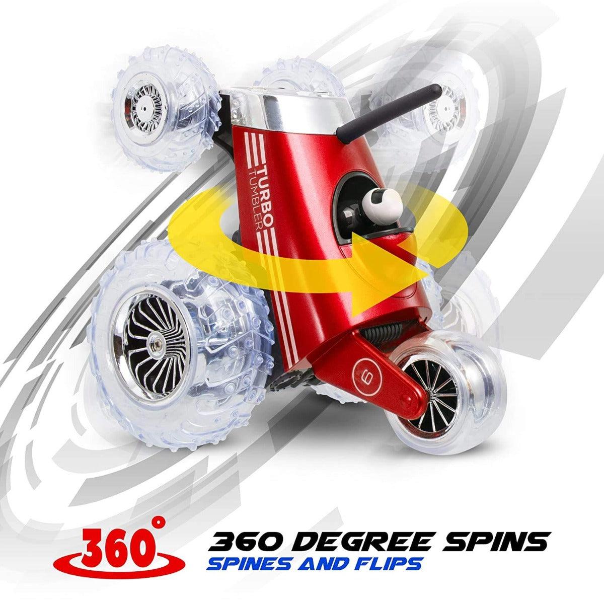 Sharper Image Toy RC Monster Spinning Car - Turbo Tumbler Red For Ages 5 and Up
