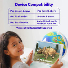 Shifu Orboot Dinos - Interactive AR World of Dinosaurs Globe for Kids Ages 4-10 Years (App Based Globe, Device Not Included)
