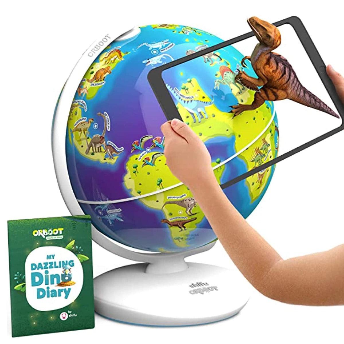 Shifu Orboot Dinos - Interactive AR World of Dinosaurs Globe for Kids Ages 4-10 Years (App Based Globe, Device Not Included)