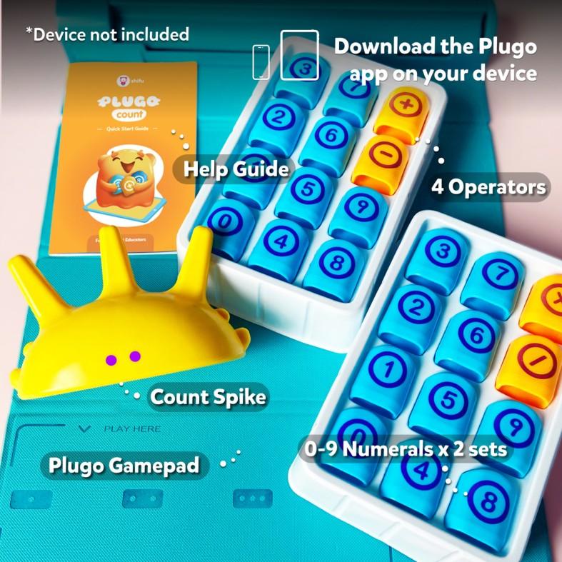 Shifu Plugo Count - Math Games with Stories & Puzzles for Kids Ages 4-10 Years (App Based, Device Not Included)