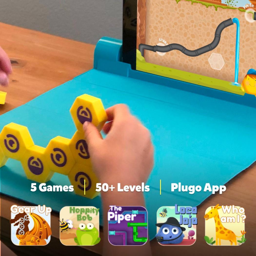 Shifu Plugo Link - Magnetic Building Blocks Kit with Stem Puzzles for Kids Ages 4-10 Years (App Based, Device Not Included)