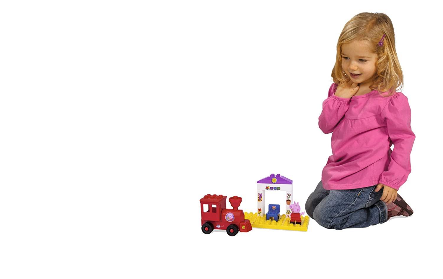 Simba Big Peppa Pig Play Train Stop Building Bricks Set
