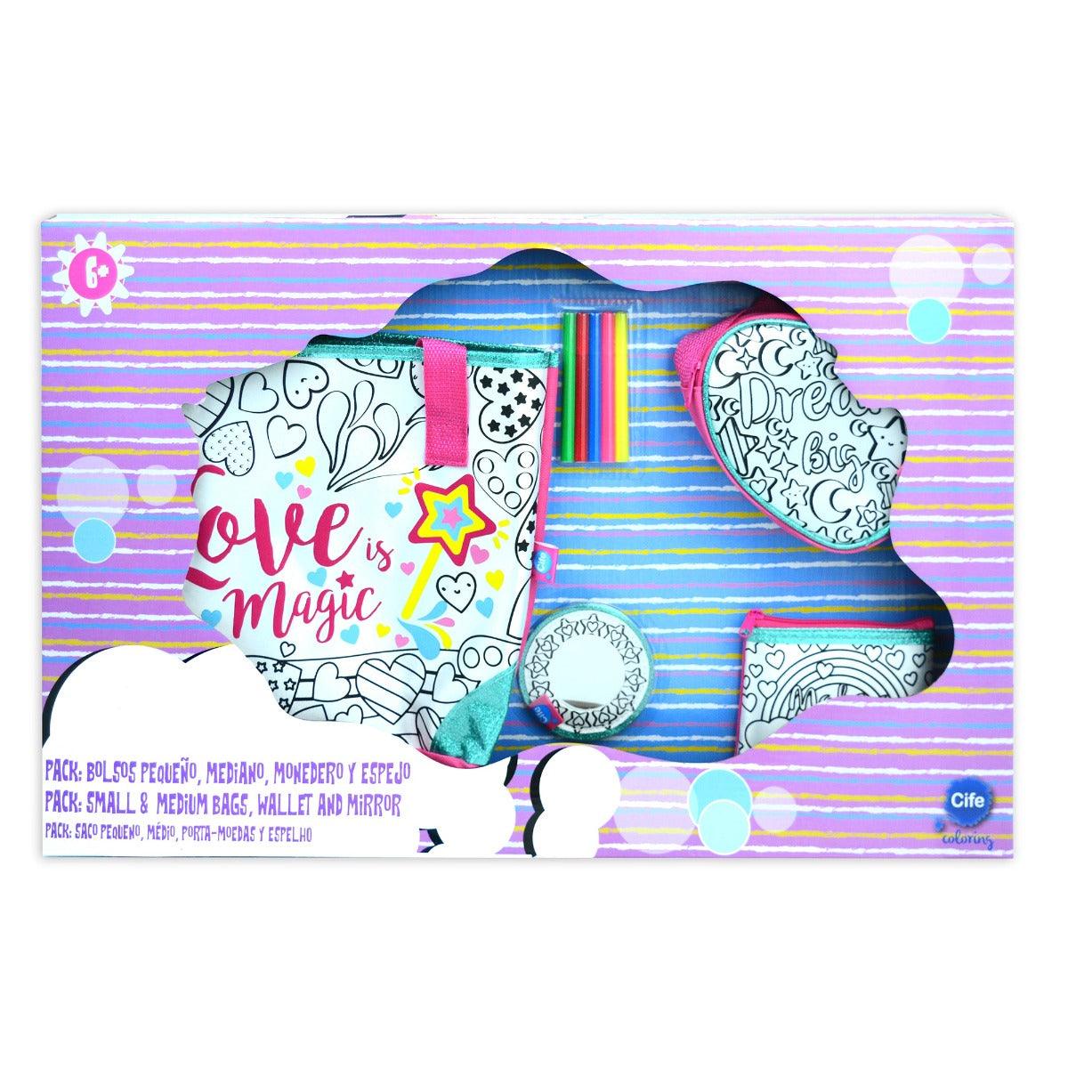 Simba Coloring Bags (Large Bag , Medium Bag, Purse and Mirror)