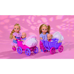 Simba Toys Evi Love - inch Doll Walk: 12 cm Evi & 7 cm Baby, Multi Color