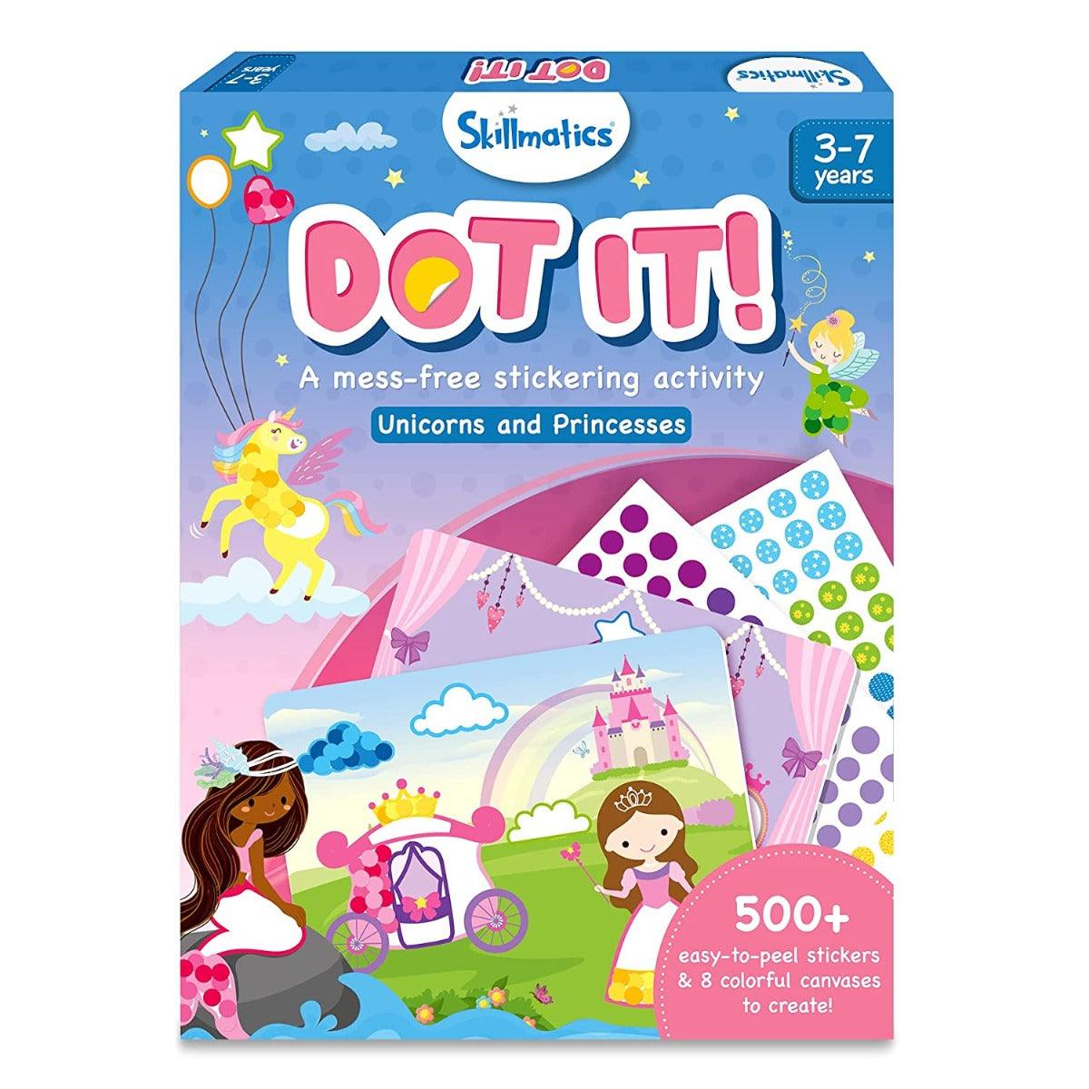 Skillmatics Art Activity Dot It! Unicorns & Princess - No Mess Sticker Art Gifts for Kids Ages 3 to 7 Years