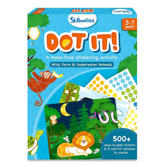 Skillmatics Art Activity Dot It! Wild, Farm & Underwater - No Mess Sticker Art Gifts for Kids Ages 3 to 7 Years
