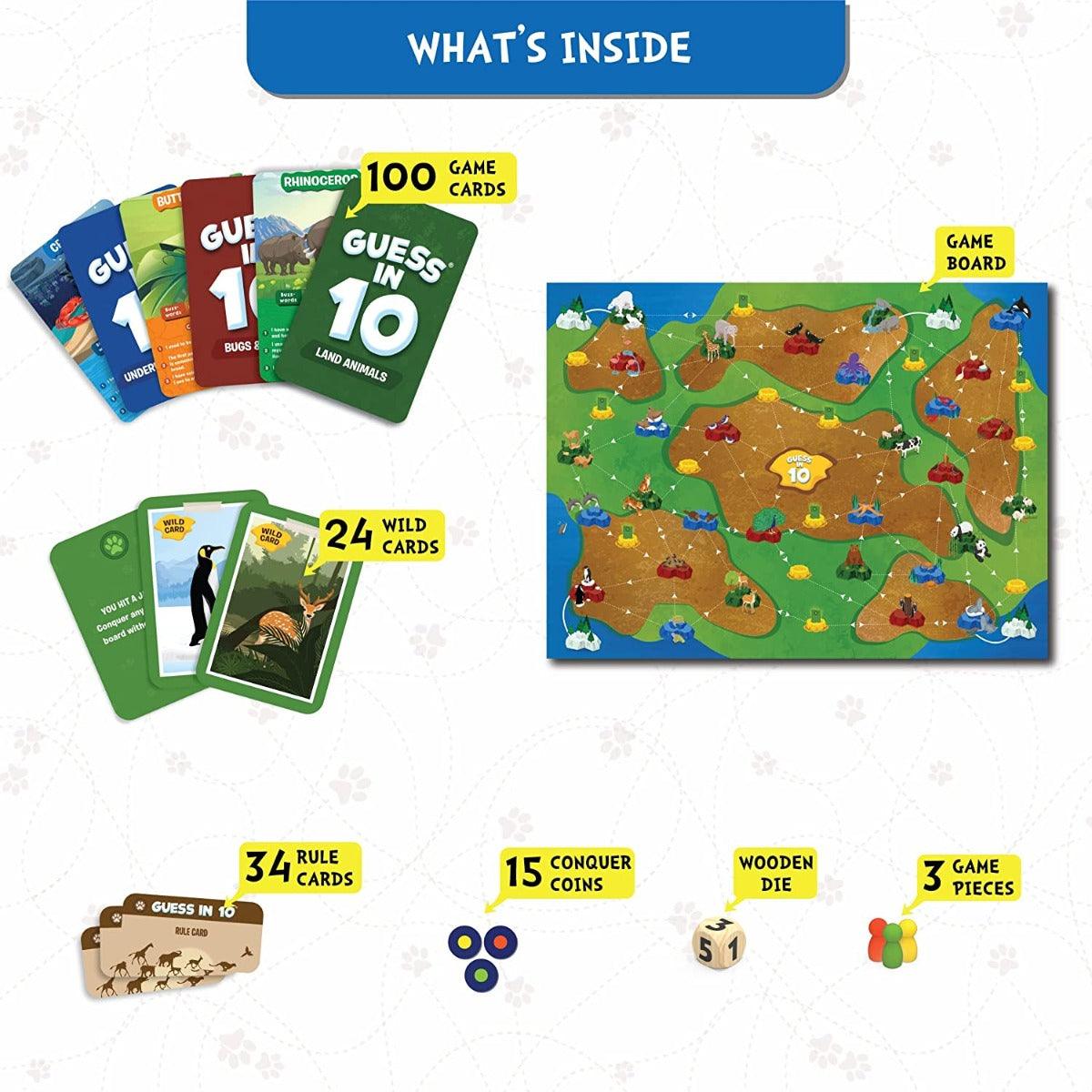 Skillmatics Board Game : Guess in 10 World of Animals - Super Fun Family Game for Ages 6 and Up