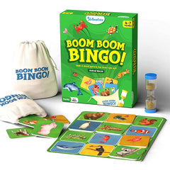 Skillmatics Boom Boom Bingo! Animal World - Board Game For Ages 4-7 Years