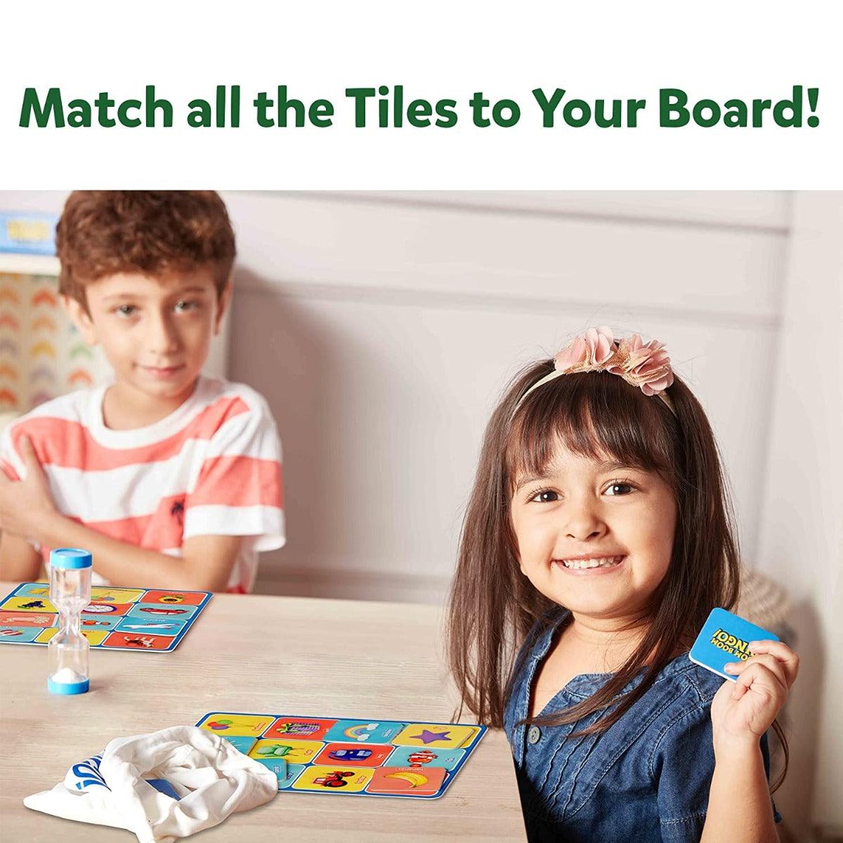 Skillmatics Boom Boom Bingo! Animal World - Board Game For Ages 4-7 Years
