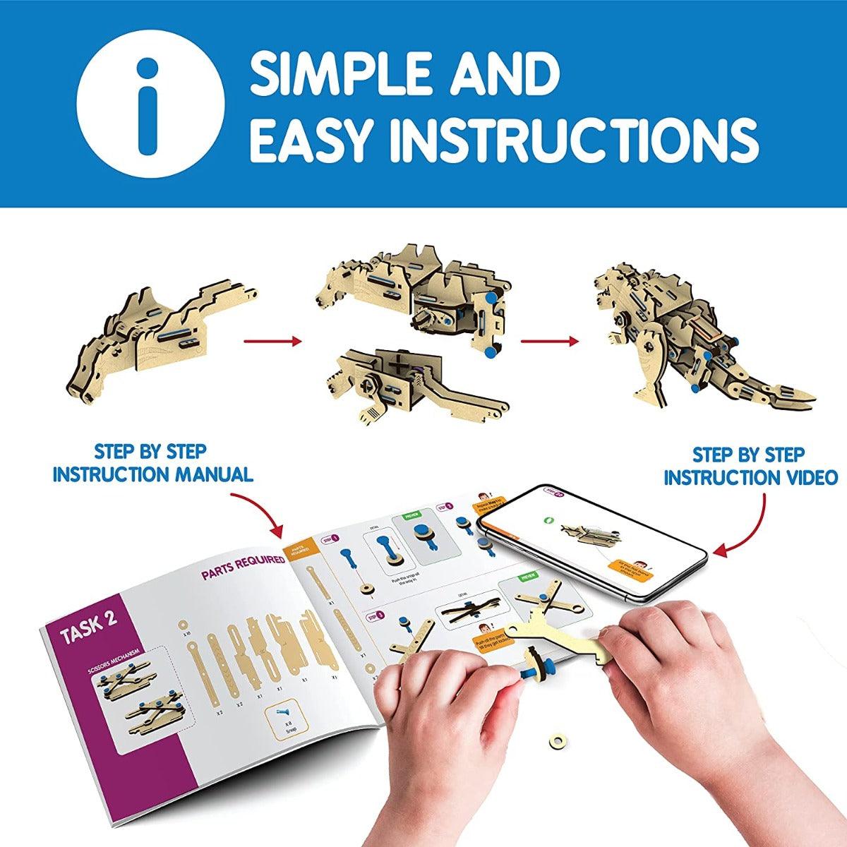 Skillmatics Buildables : Dinosaur x Robot STEM Learning Toys for Ages 10 - 99 Years