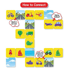Skillmatics Connectors Educational Game: Cars, Boats, Planes & More | Fun & Fast Family Game of Smart Connections | Gifts for Boys and Girls Ages 3-6