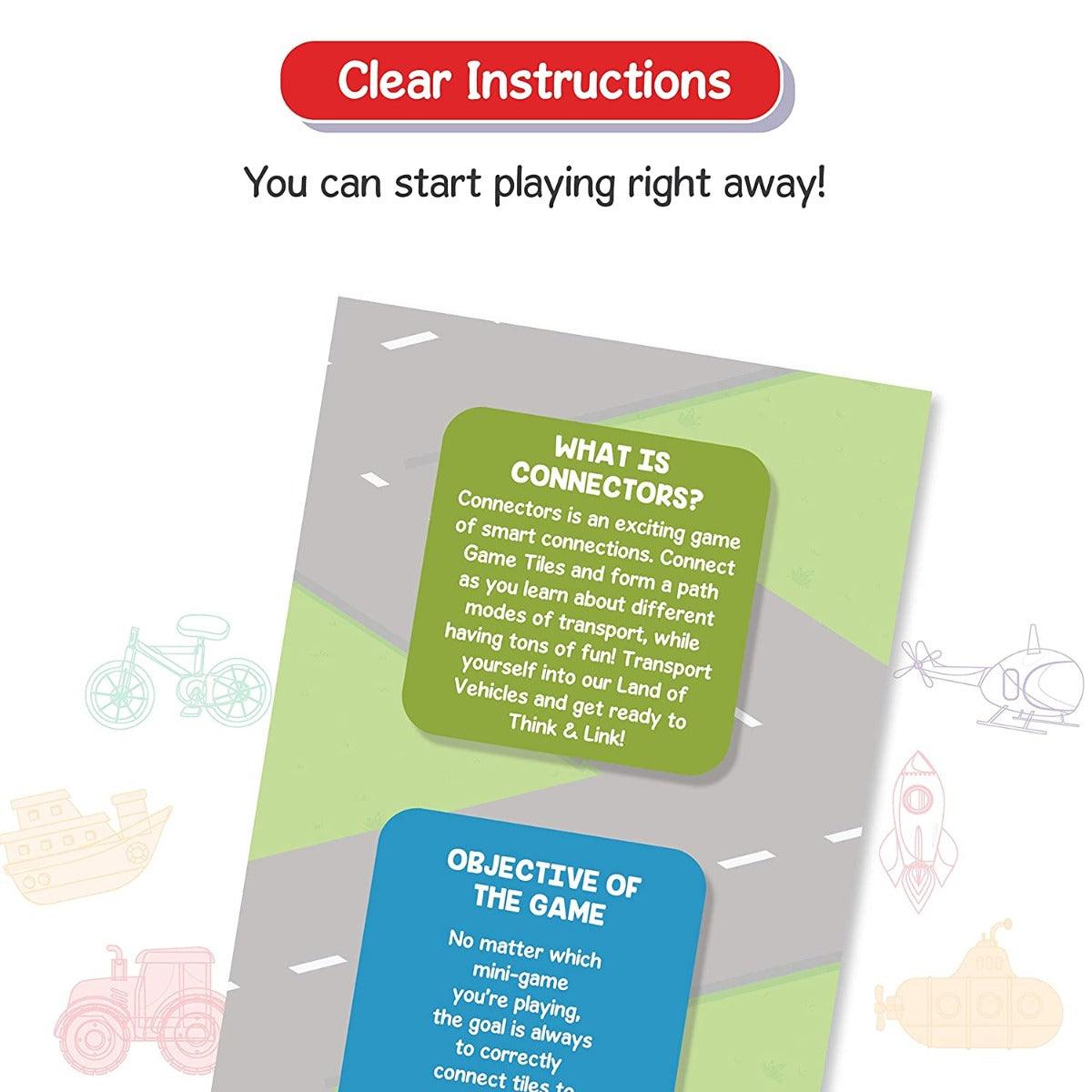 Skillmatics Connectors Educational Game: Cars, Boats, Planes & More | Fun & Fast Family Game of Smart Connections | Gifts for Boys and Girls Ages 3-6