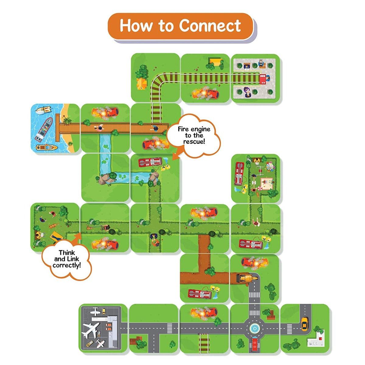Skillmatics Connectors Educational Game: Road Rush | Fun & Fast Family Game of Smart Connections | Gifts for Boys and Girls Ages 6-99