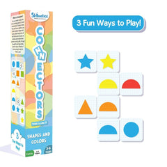 Skillmatics Connectors Educational Game: Shapes and Colors | Fun & Fast Family Game of Smart Connections | Gifts for Boys and Girls Ages 3-6